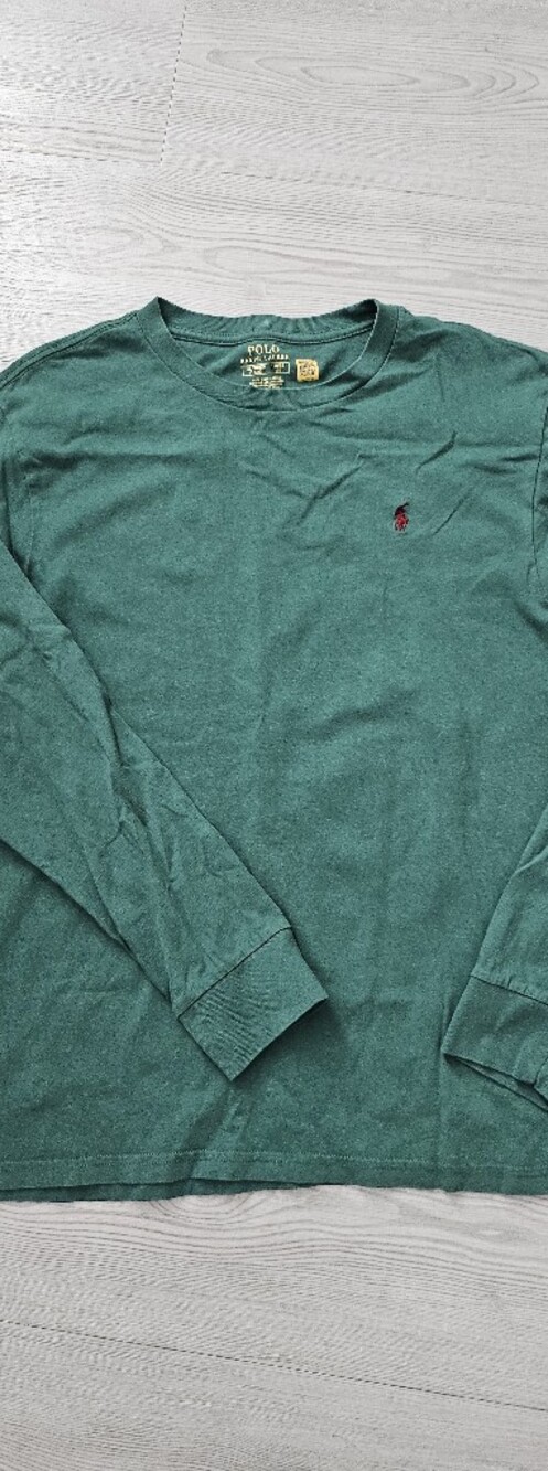 Polo by Ralph Lauren Teal Green Crewneck Sweater with Red Pony